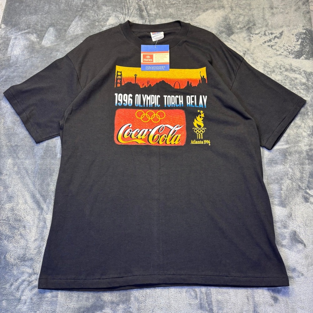 Vintage 1996 NWT Olympic Torch‎ Relay CocaCola Atlanta Olympics Tee XL Deadstock